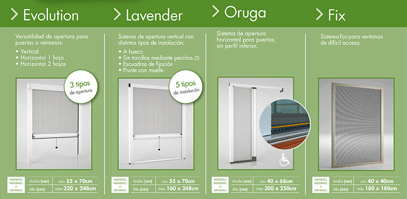 Gama de mosquiteras Bandalux en Mallorca