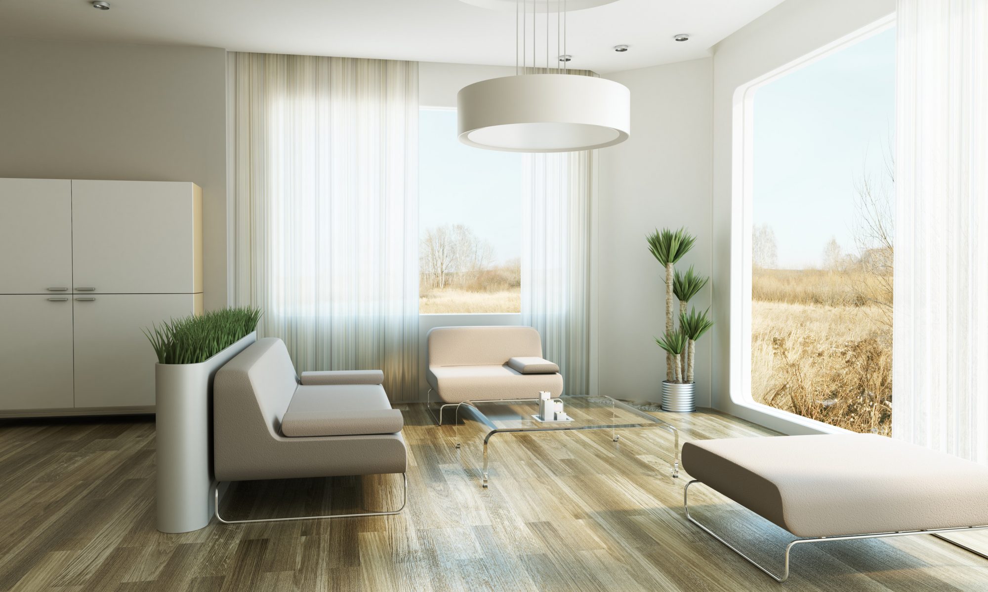 Cortinas salón luminoso